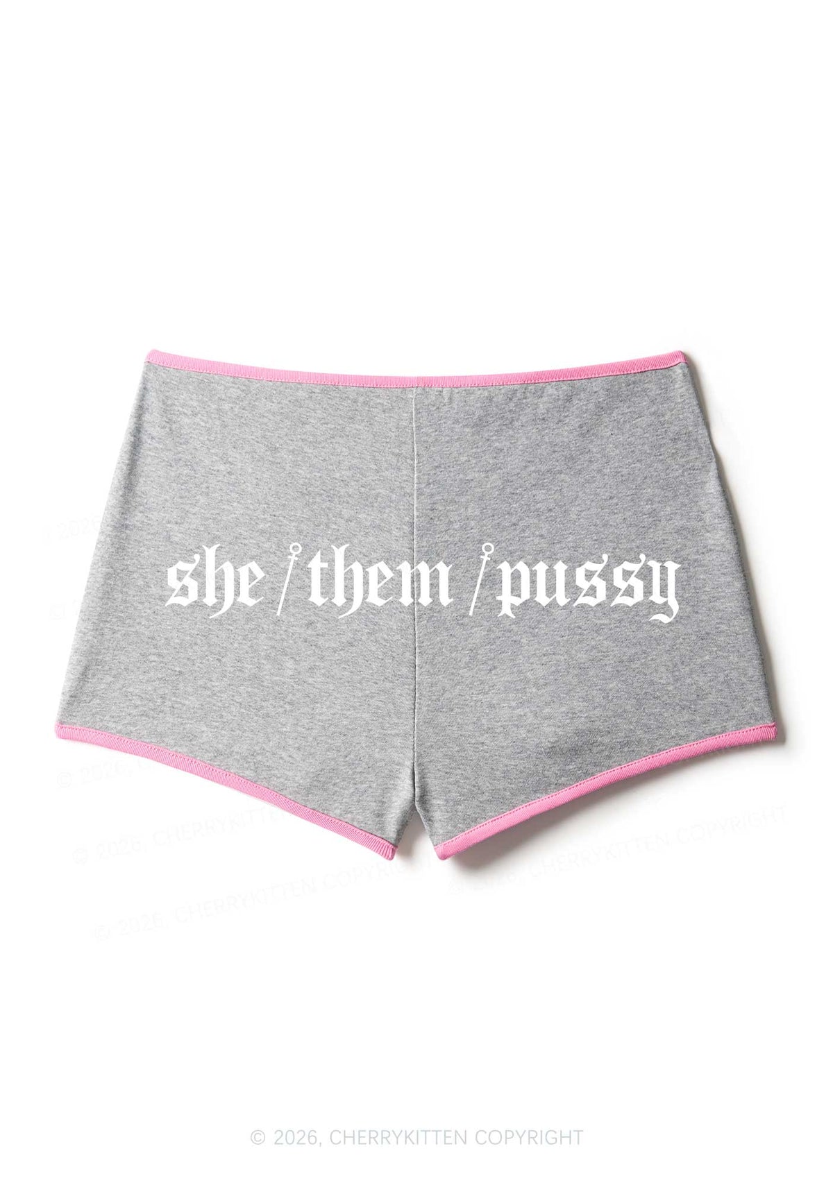 She Them Puxxy Pride Y2K Booty Shorts Cherrykitten
