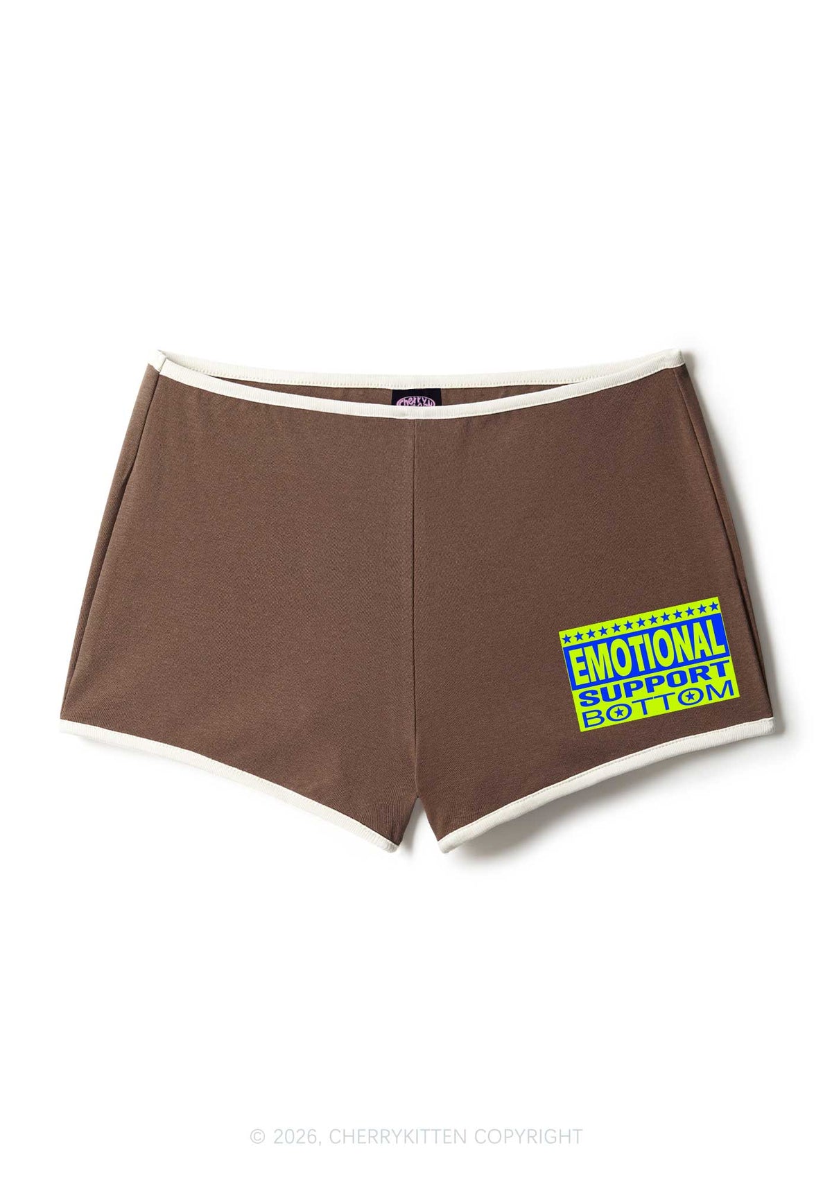 Emotional Support Bottom Pride Y2K Booty Shorts Cherrykitten