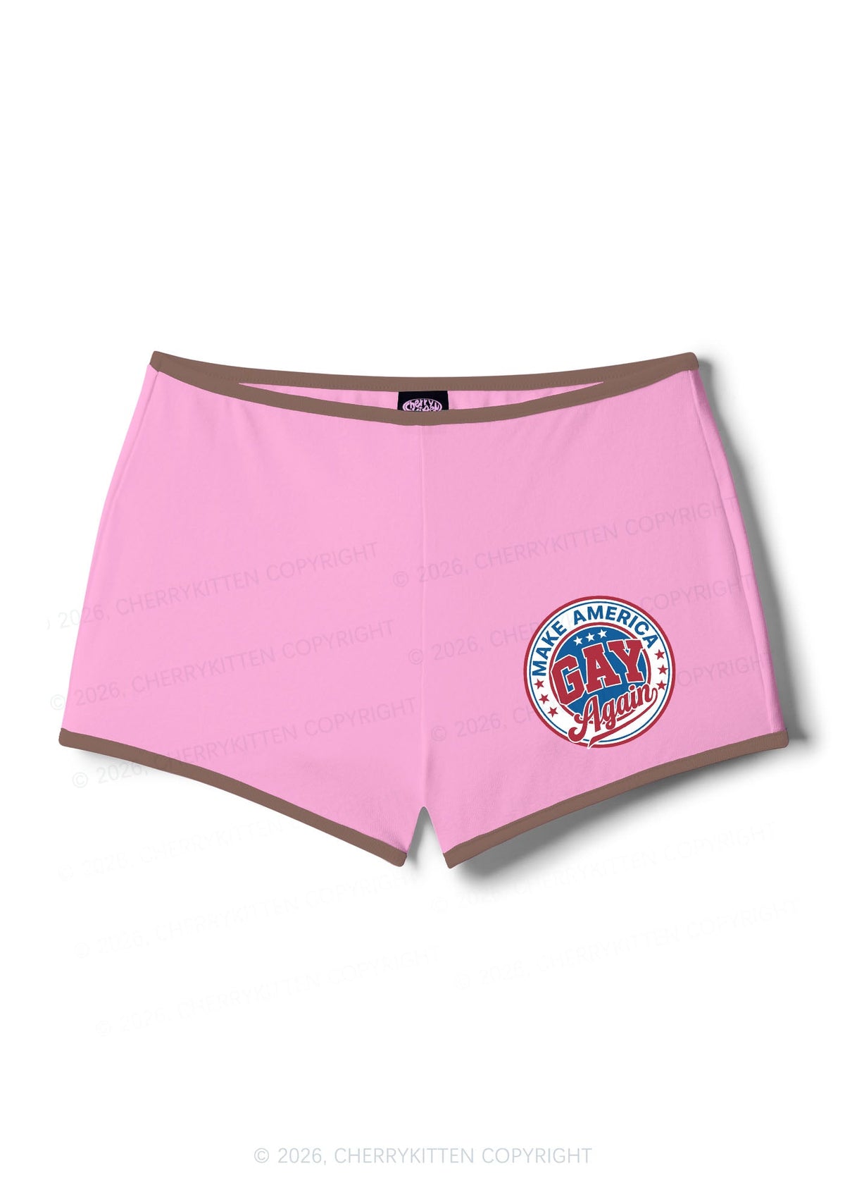 Make America Gay Again Pride Y2K Booty Shorts Cherrykitten