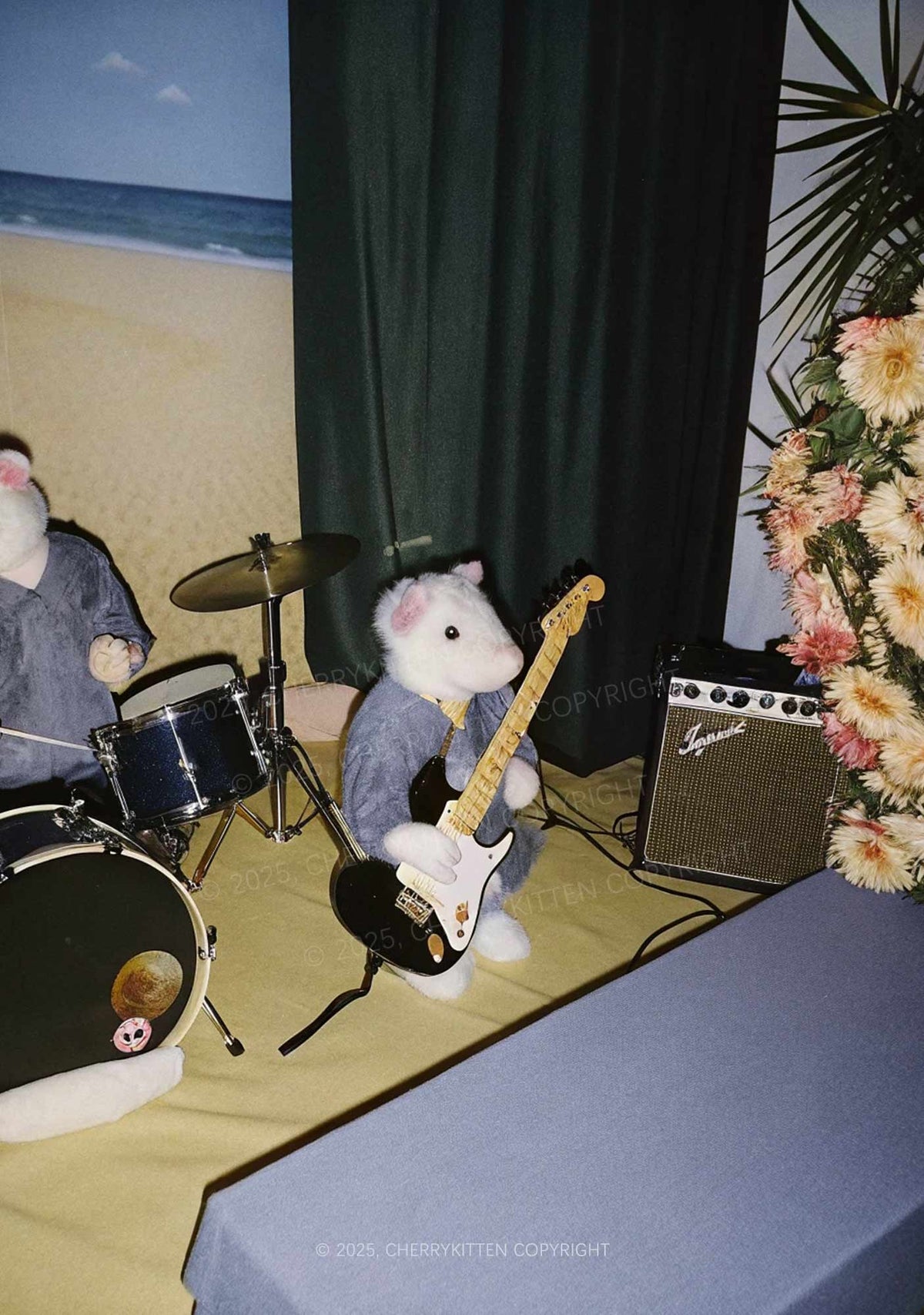 Hamster Rock Band Y2K Mesh Crop Top Cherrykitten