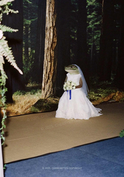 Crocodile Bride Y2K Mesh Crop Top Cherrykitten