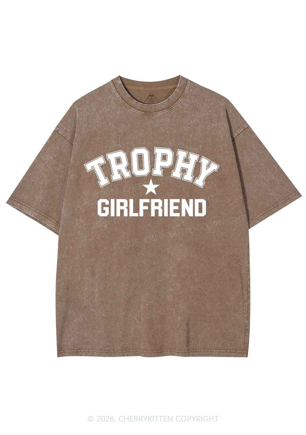 Trophy Girlfriend Y2K Shirts Washed Tee Cherrykitten