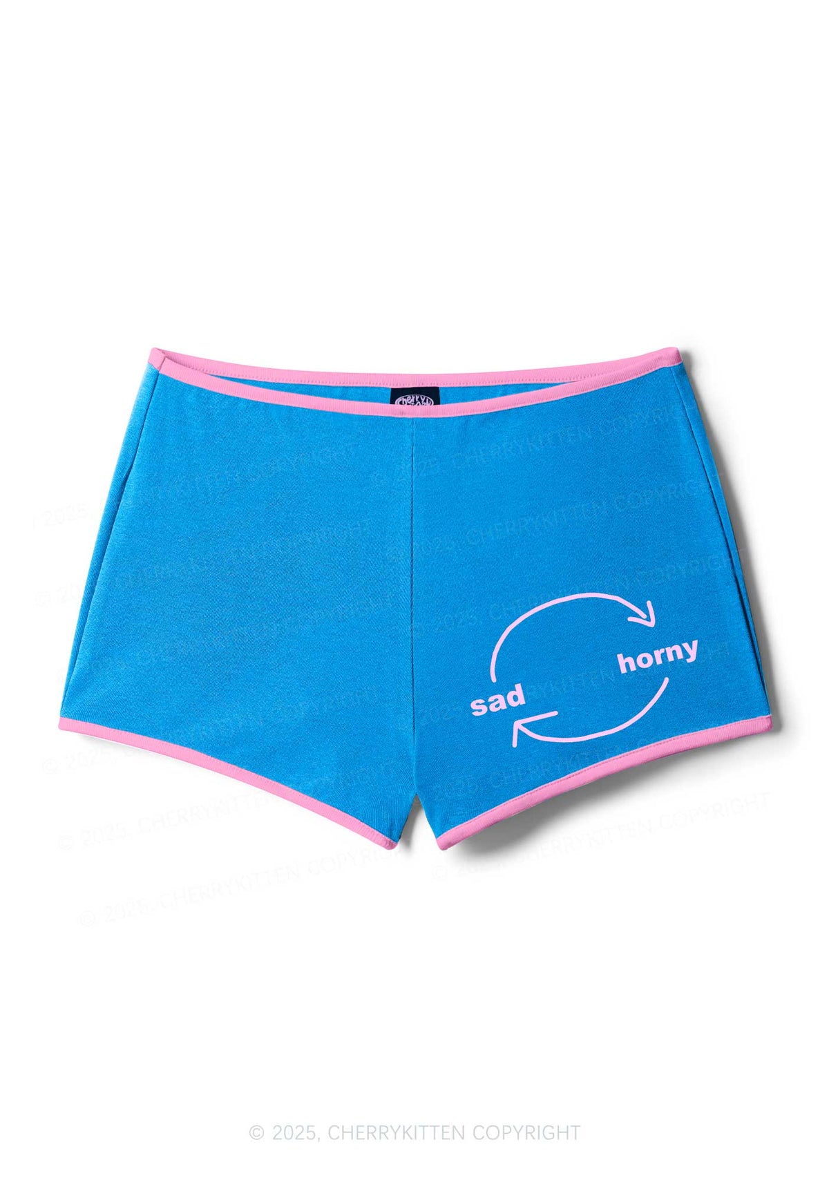 Sad Circle Y2K Booty Shorts Cherrykitten