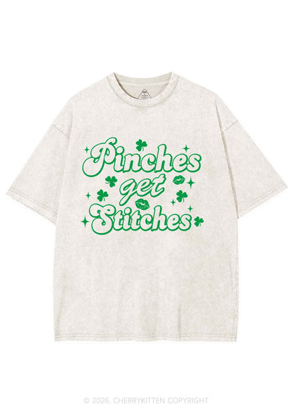 Pinches Get Stitches St Patricks Y2K Shirts Washed Tee Cherrykitten