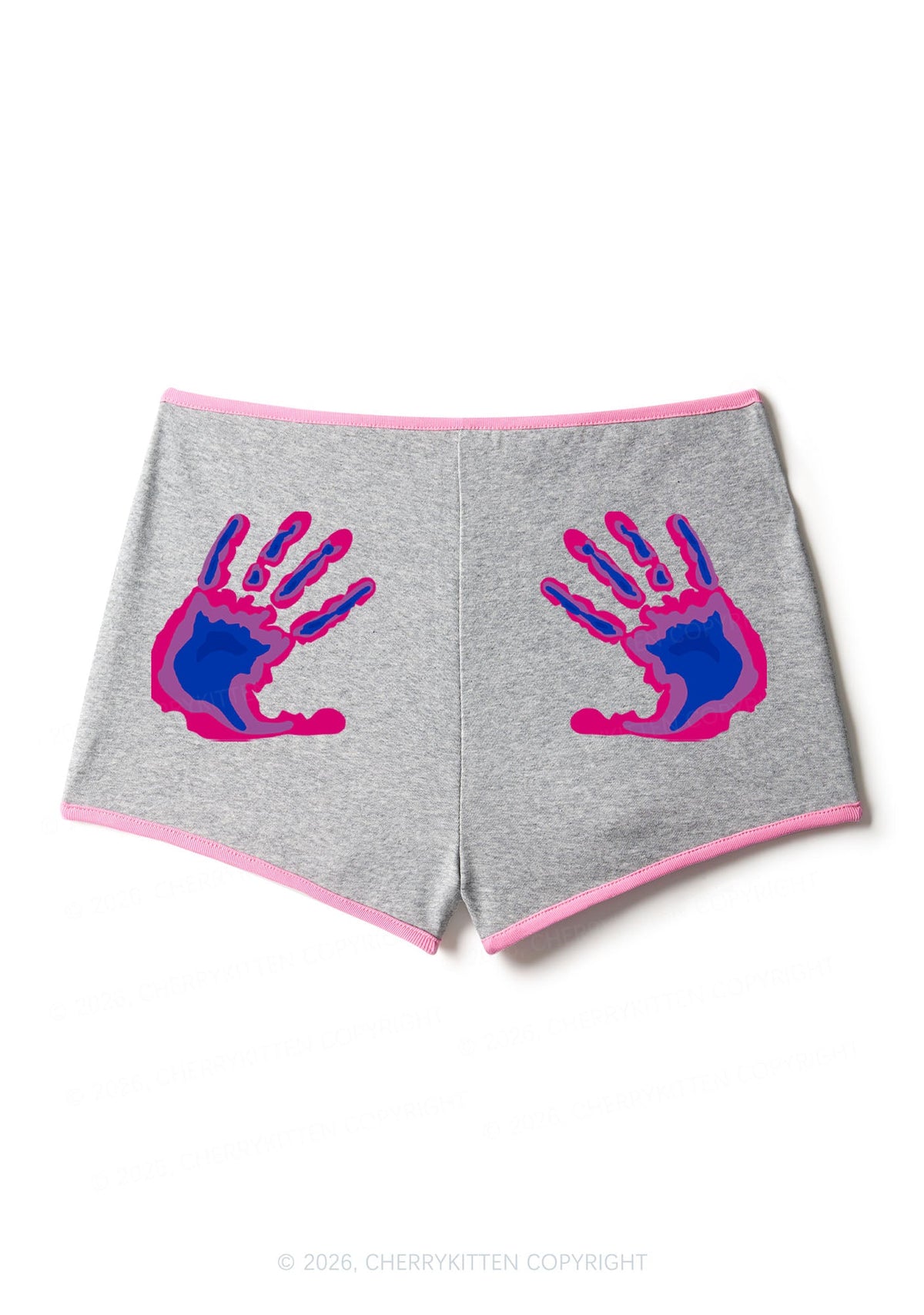 Bisexual Thermal Hands Pride Y2K Booty Shorts Cherrykitten