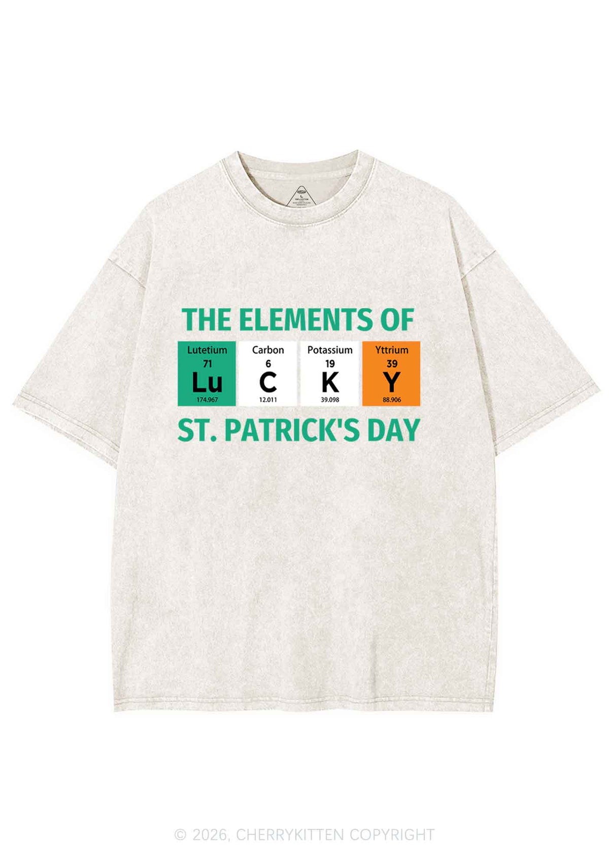 Elements Of Lucky St Patricks Y2K Shirts Washed Tee Cherrykitten