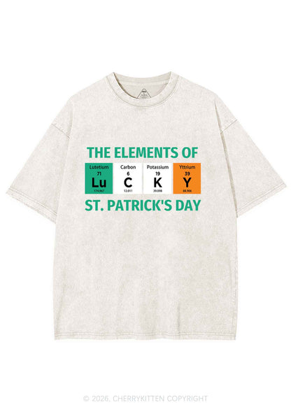 Elements Of Lucky St Patricks Y2K Shirts Washed Tee Cherrykitten
