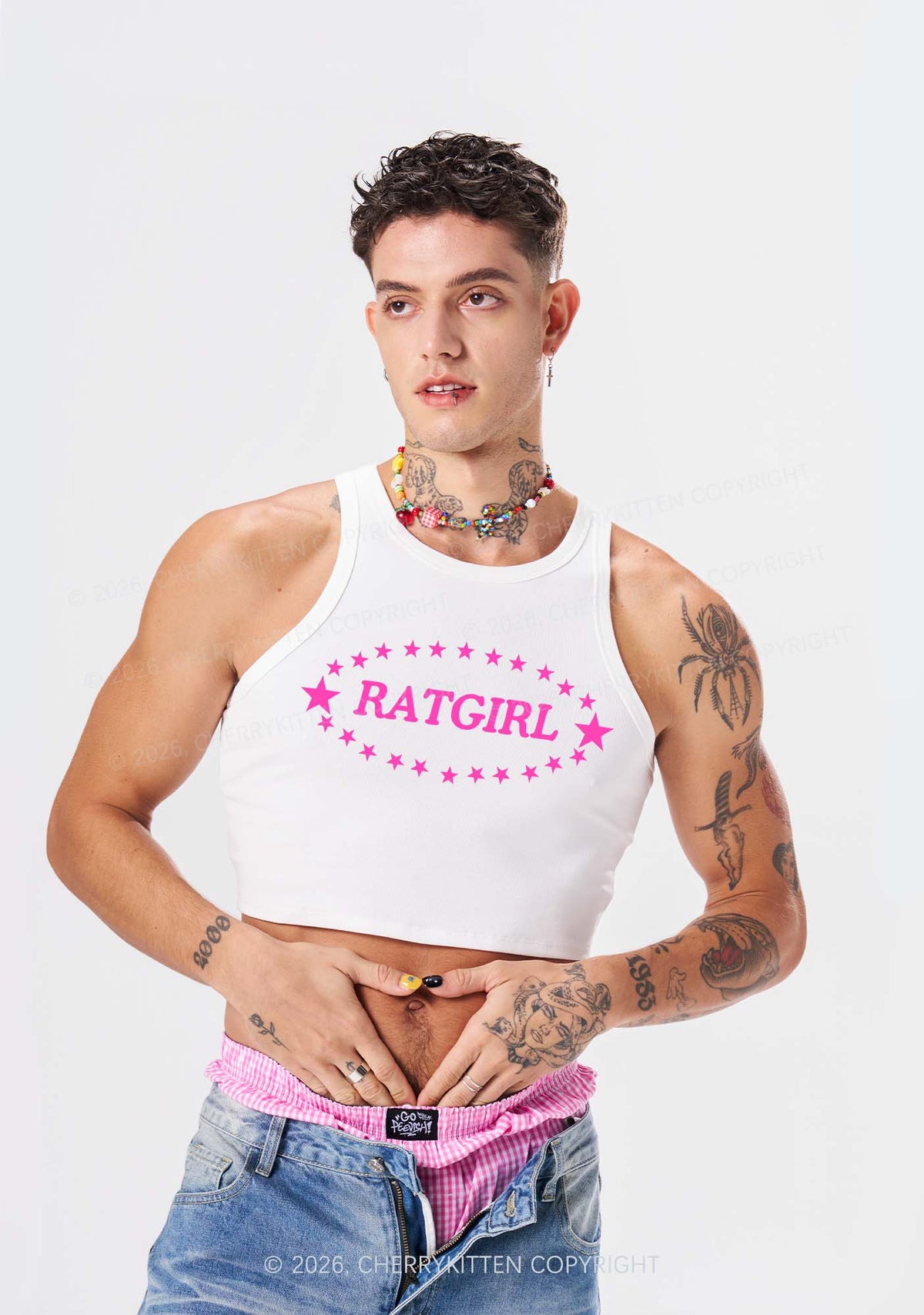 Ratgirl Star Y2K Crop Tank Top Cherrykitten