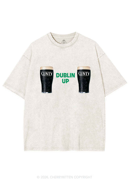Dublin Up St Patricks Y2K Shirts Washed Tee Cherrykitten
