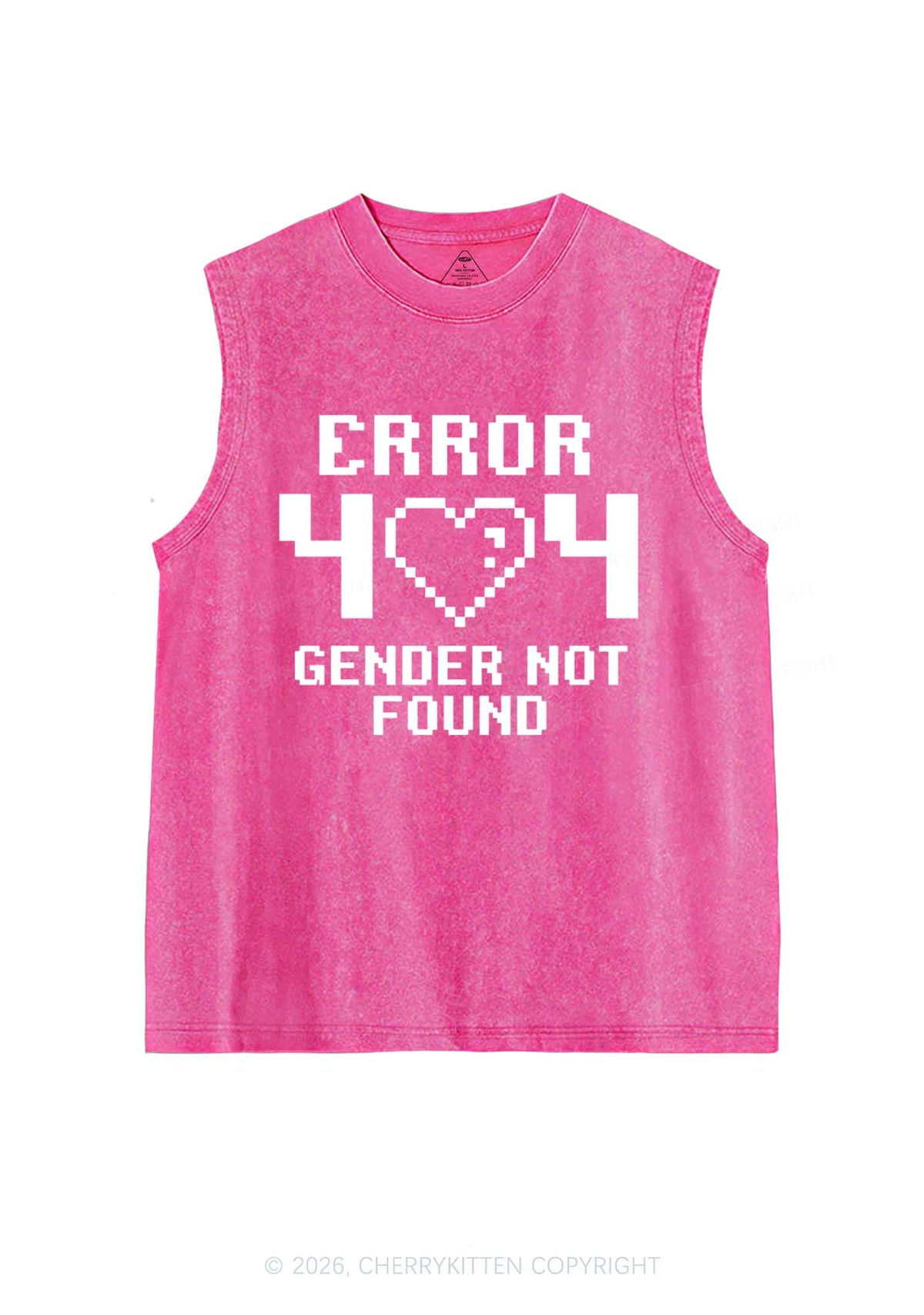 Gender Not Found Pride Y2K Washed Muscle Tank Cherrykitten