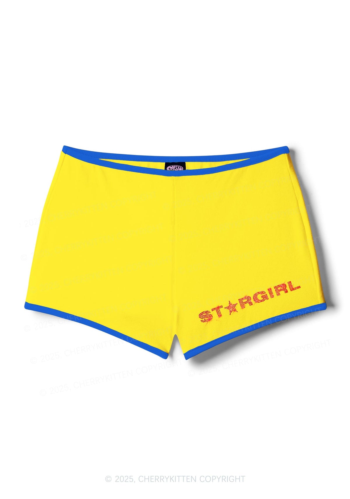 Rhinestone Red Stargirl Y2K Booty Shorts Cherrykitten