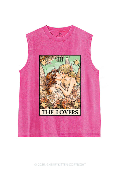 Fairykiss Lovers Tarot Pride Y2K Washed Muscle Tank Cherrykitten
