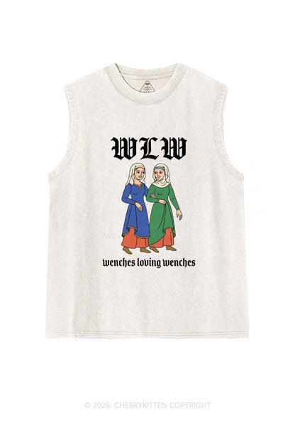 Wenches Loving Wenches Pride Y2K Washed Muscle Tank Cherrykitten