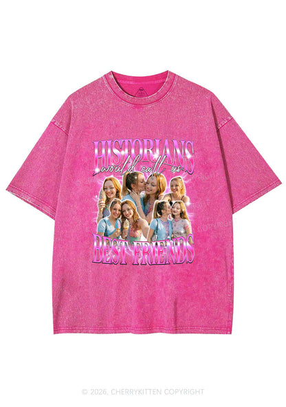 Custom Best Friends Photos Pride Y2K Shirts Washed Tee Cherrykitten
