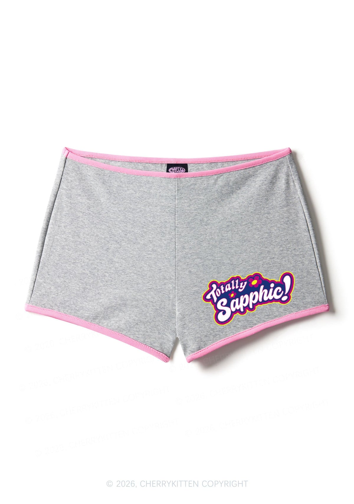Totally Sapphic Pride Y2K Booty Shorts Cherrykitten
