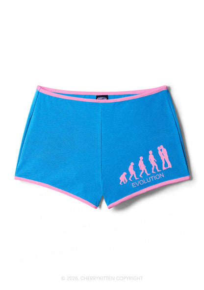 Gay Evolution Pride Y2K Booty Shorts Cherrykitten