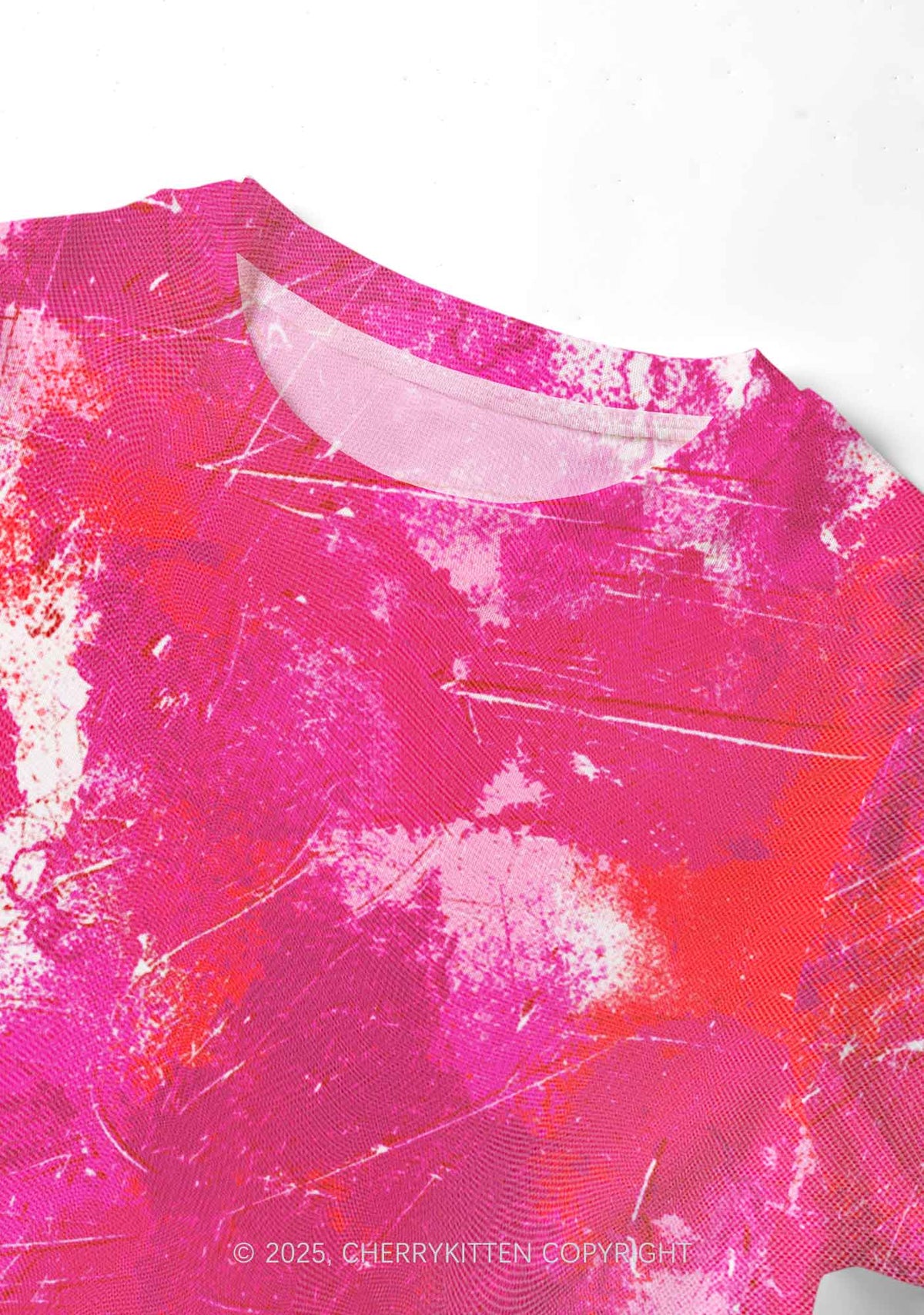 Lesbian Ink Pride Y2K Mesh Crop Top Cherrykitten