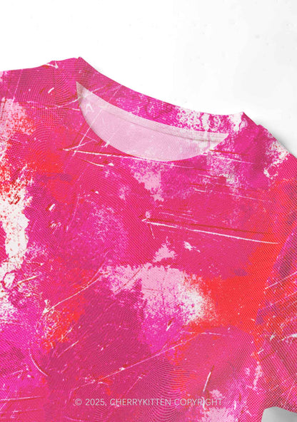 Lesbian Ink Pride Y2K Mesh Crop Top Cherrykitten