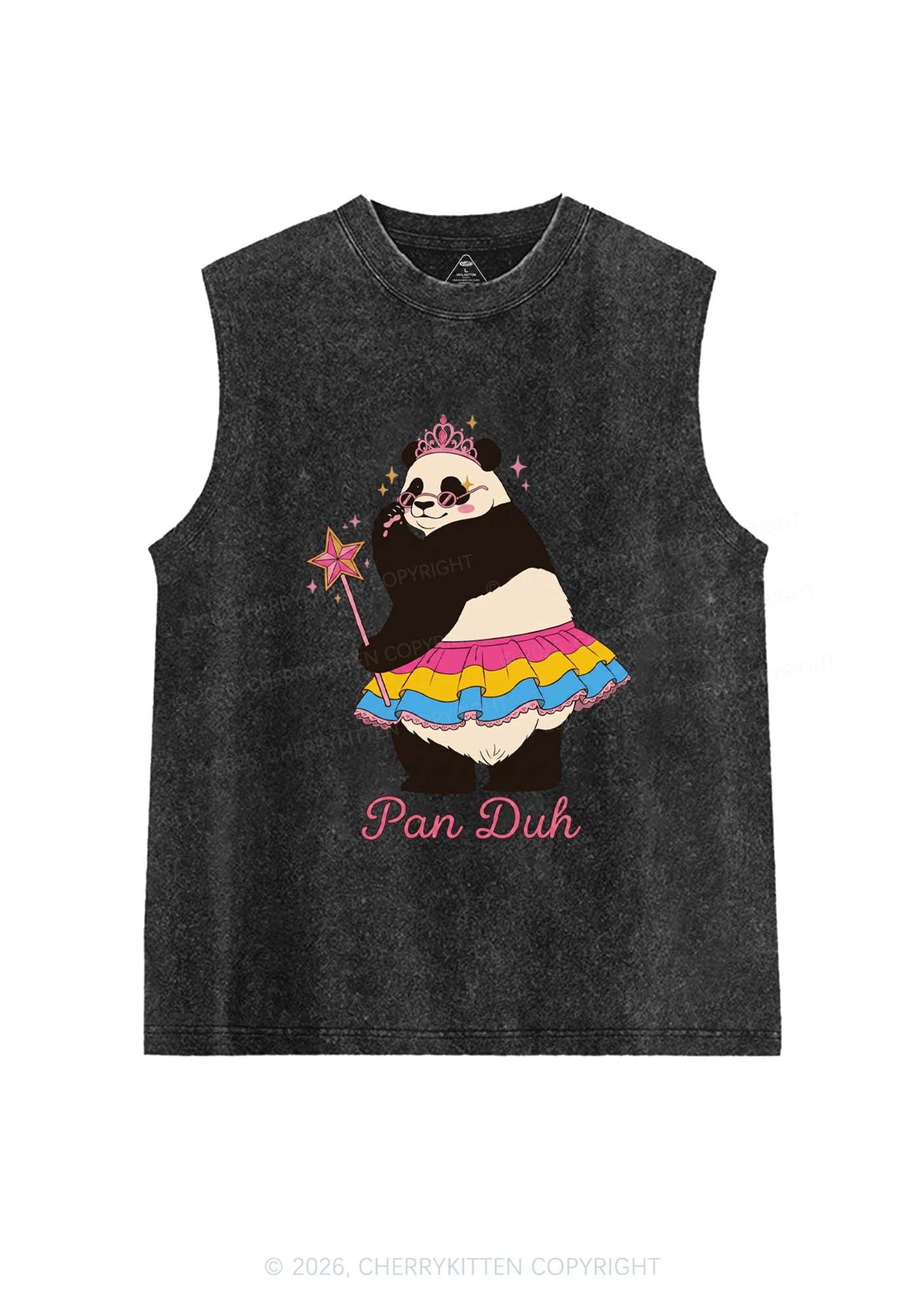 Pan Duh Pride Y2K Washed Muscle Tank Cherrykitten