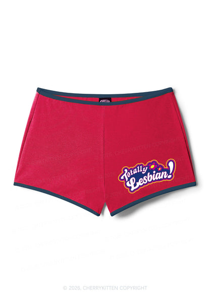 Totally Lesbian Pride Y2K Booty Shorts Cherrykitten