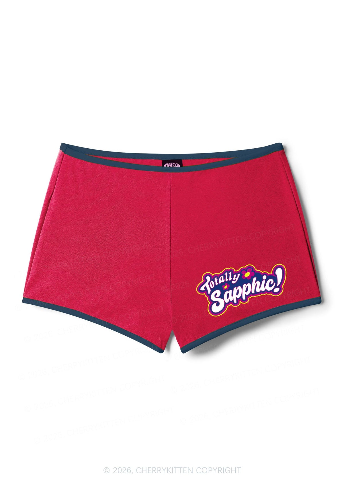 Totally Sapphic Pride Y2K Booty Shorts Cherrykitten
