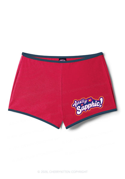Totally Sapphic Pride Y2K Booty Shorts Cherrykitten