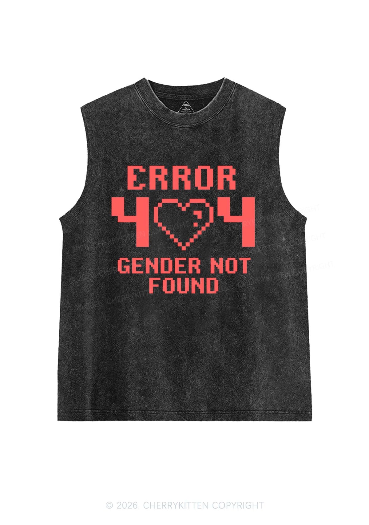 Gender Not Found Pride Y2K Washed Muscle Tank Cherrykitten