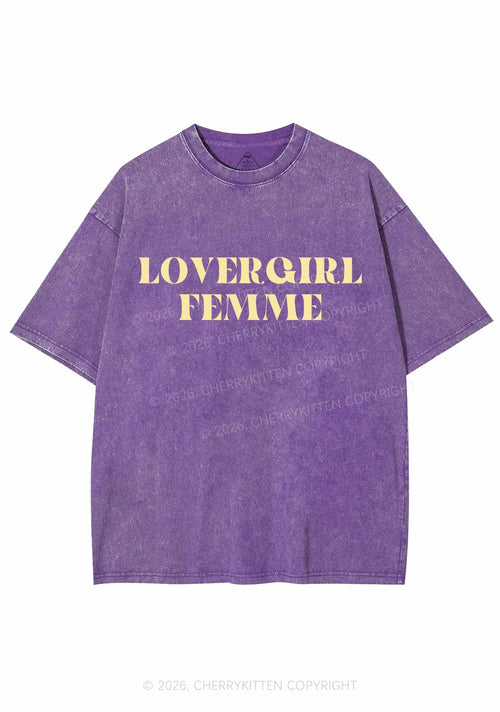 Lovergirl Femme Pride Y2K Shirts Washed Tee Cherrykitten