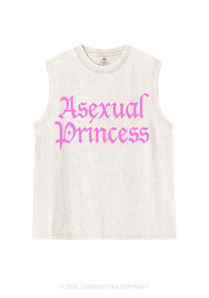 Asexual Princess Pride Y2K Washed Muscle Tank Cherrykitten