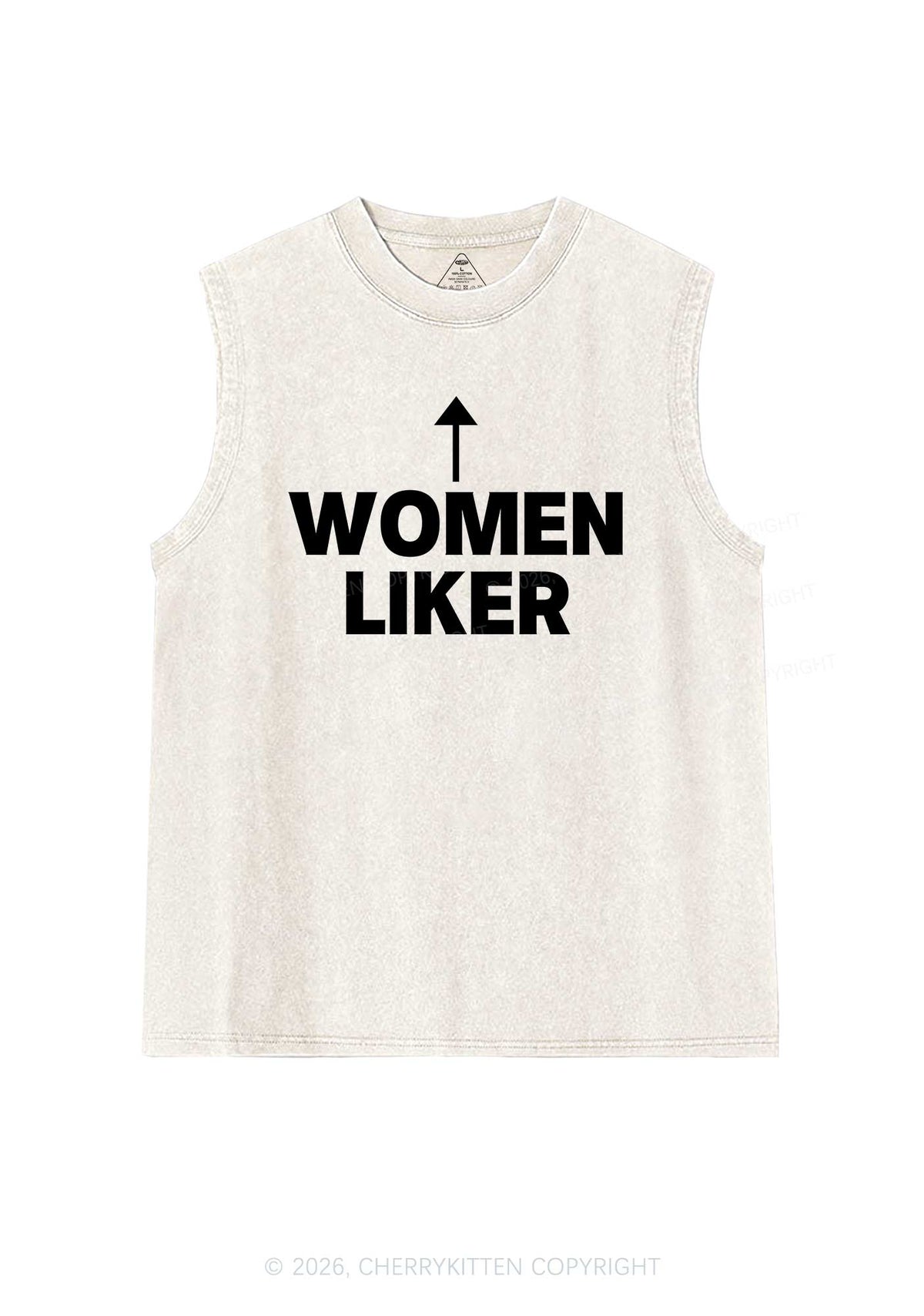 Women Liker Pride Y2K Washed Muscle Tank Cherrykitten