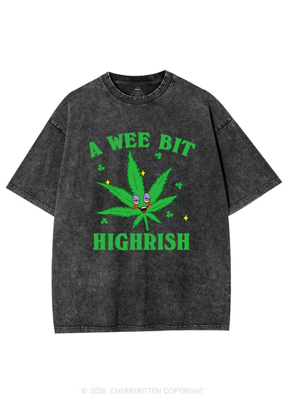 A Wee Bit Highrish St Patricks Y2K Shirts Washed Tee Cherrykitten