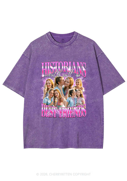 Custom Best Friends Photos Pride Y2K Shirts Washed Tee Cherrykitten