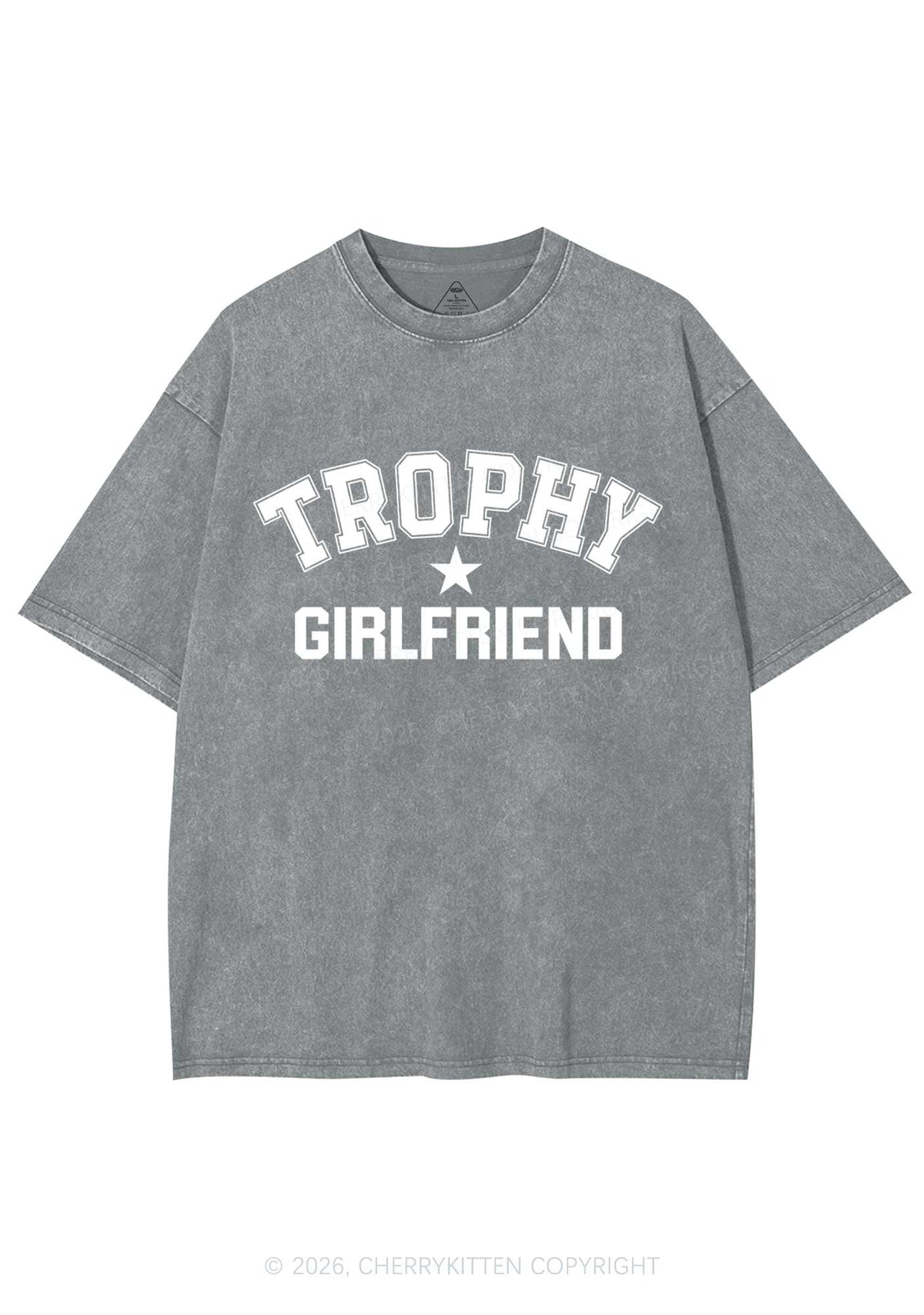 Trophy Girlfriend Y2K Shirts Washed Tee Cherrykitten