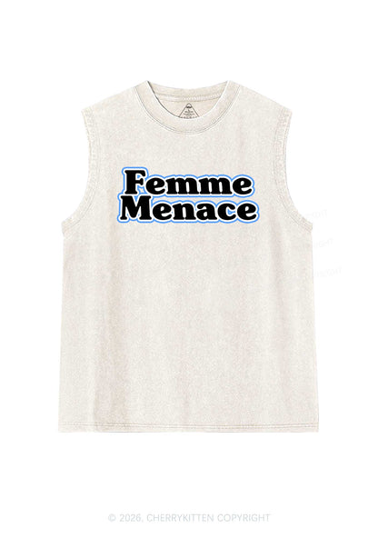 Femme Menace Pride Y2K Washed Muscle Tank Cherrykitten
