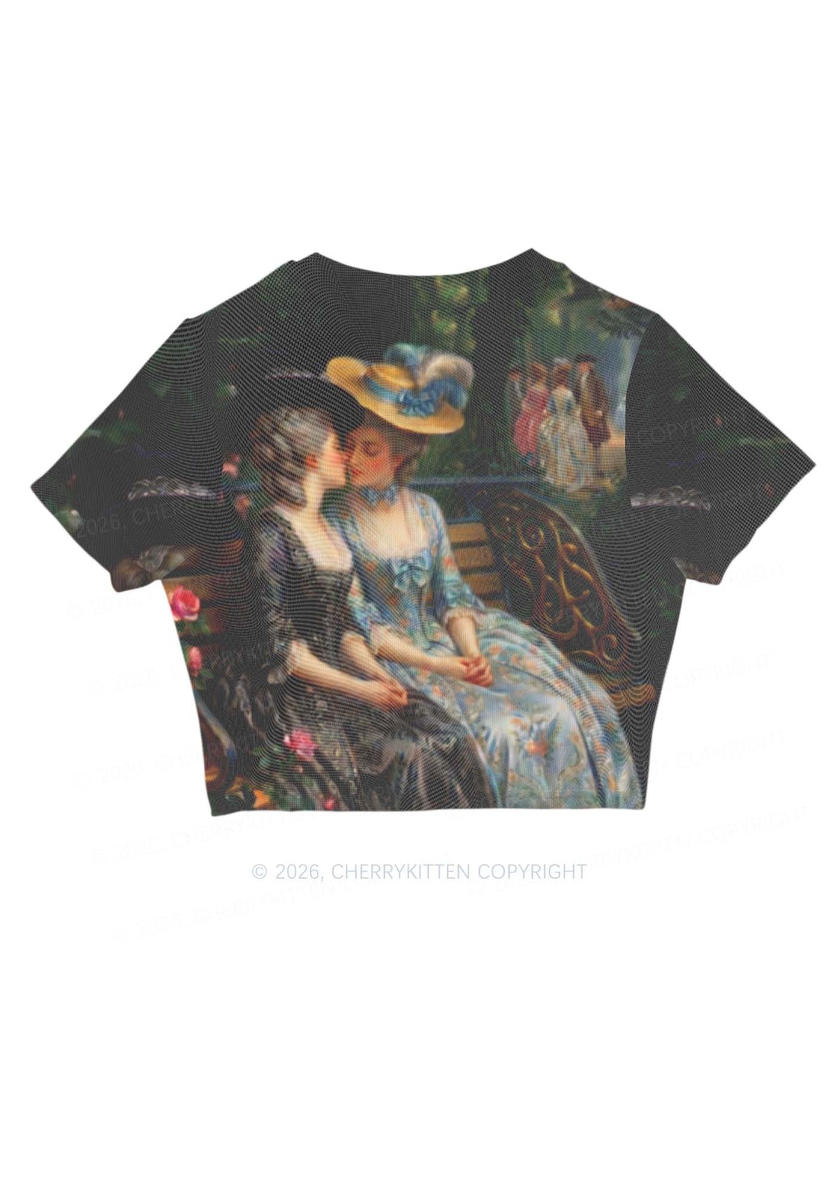 Vintage Garden Ladies Pride Y2K Mesh Crop Top Cherrykitten