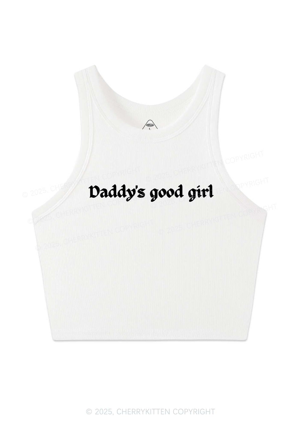 Daddys Good Girl Y2K Crop Tank Top Cherrykitten