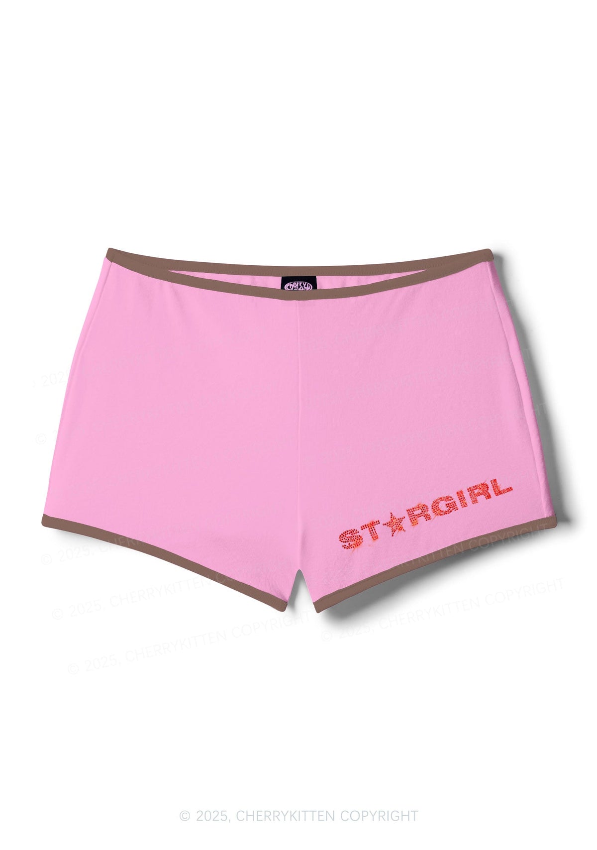 Rhinestone Red Stargirl Y2K Booty Shorts Cherrykitten