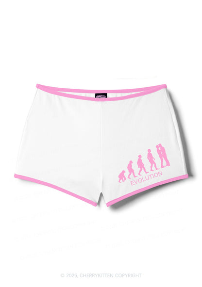 Gay Evolution Pride Y2K Booty Shorts Cherrykitten