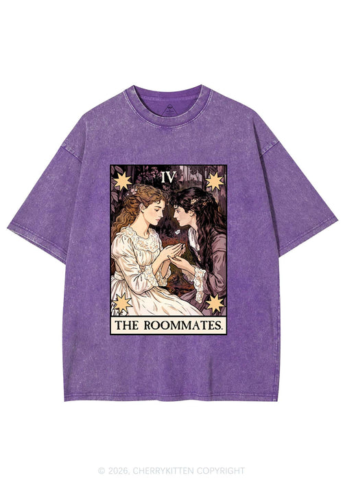 The Roommates Stars Tarot Pride Y2K Shirts Washed Tee Cherrykitten
