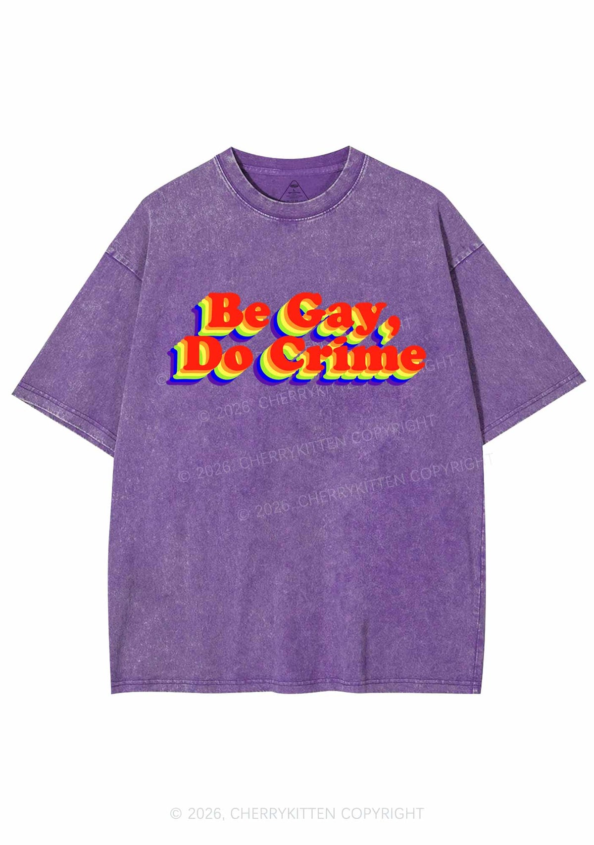 Be Gay Do Crxme Y2K Shirts Washed Tee Cherrykitten