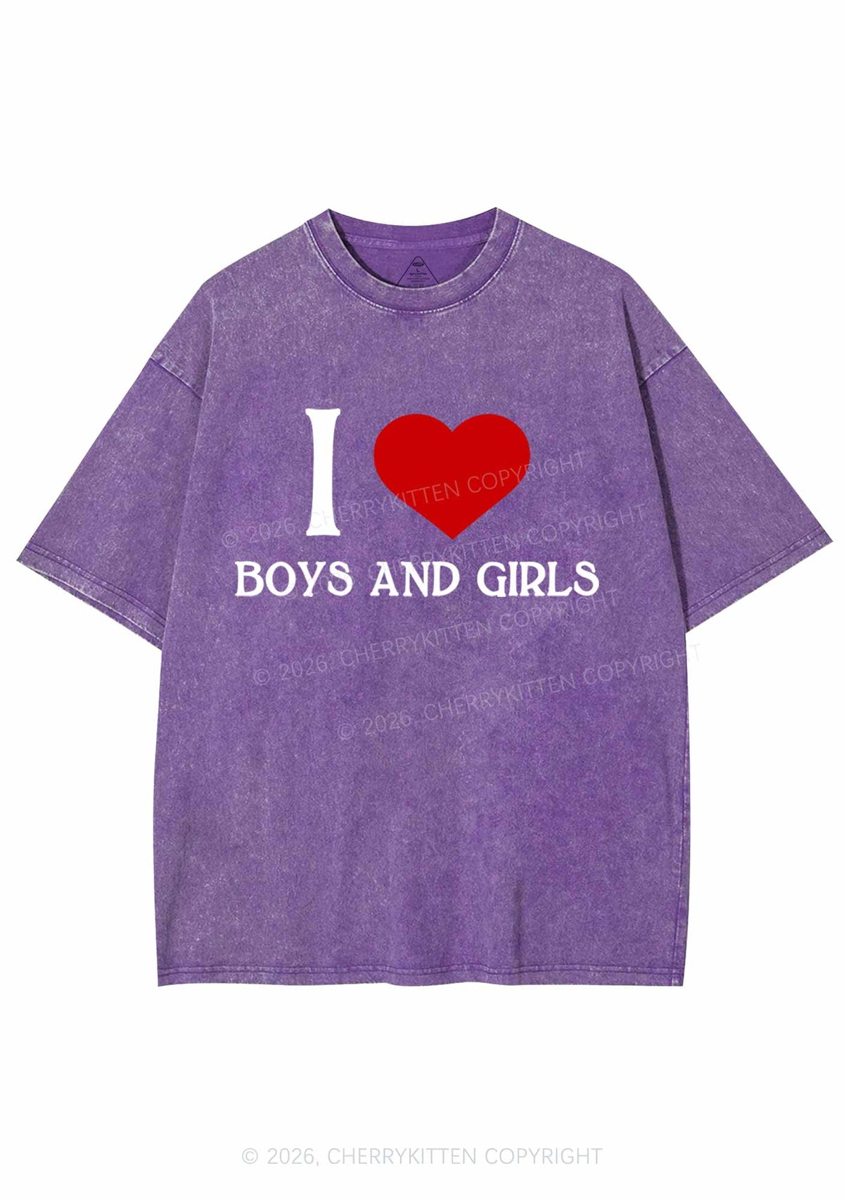 I Love Boys and Girls Pride Y2K Shirts Washed Tee Cherrykitten