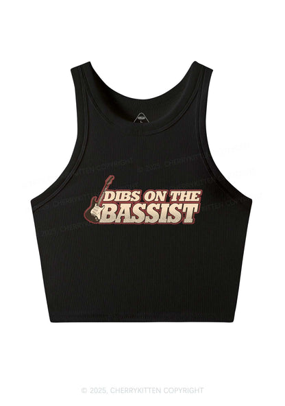 Dibs On The Bassist Y2K Crop Tank Top Cherrykitten