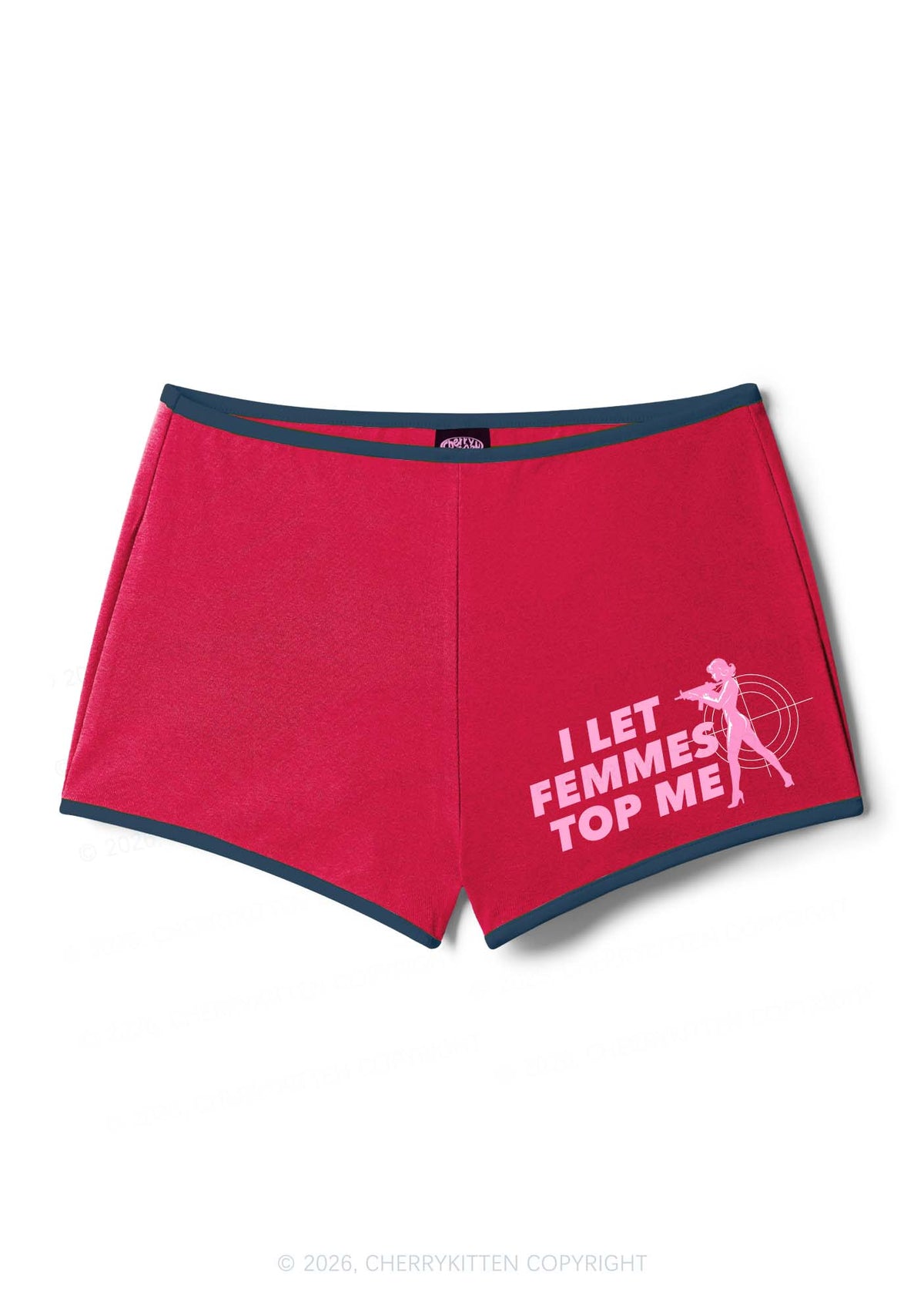 I Let Femmes Top Me Pride Y2K Booty Shorts Cherrykitten