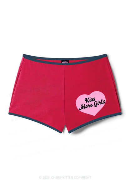 Kiss More Girls Pride Y2K Booty Shorts Cherrykitten