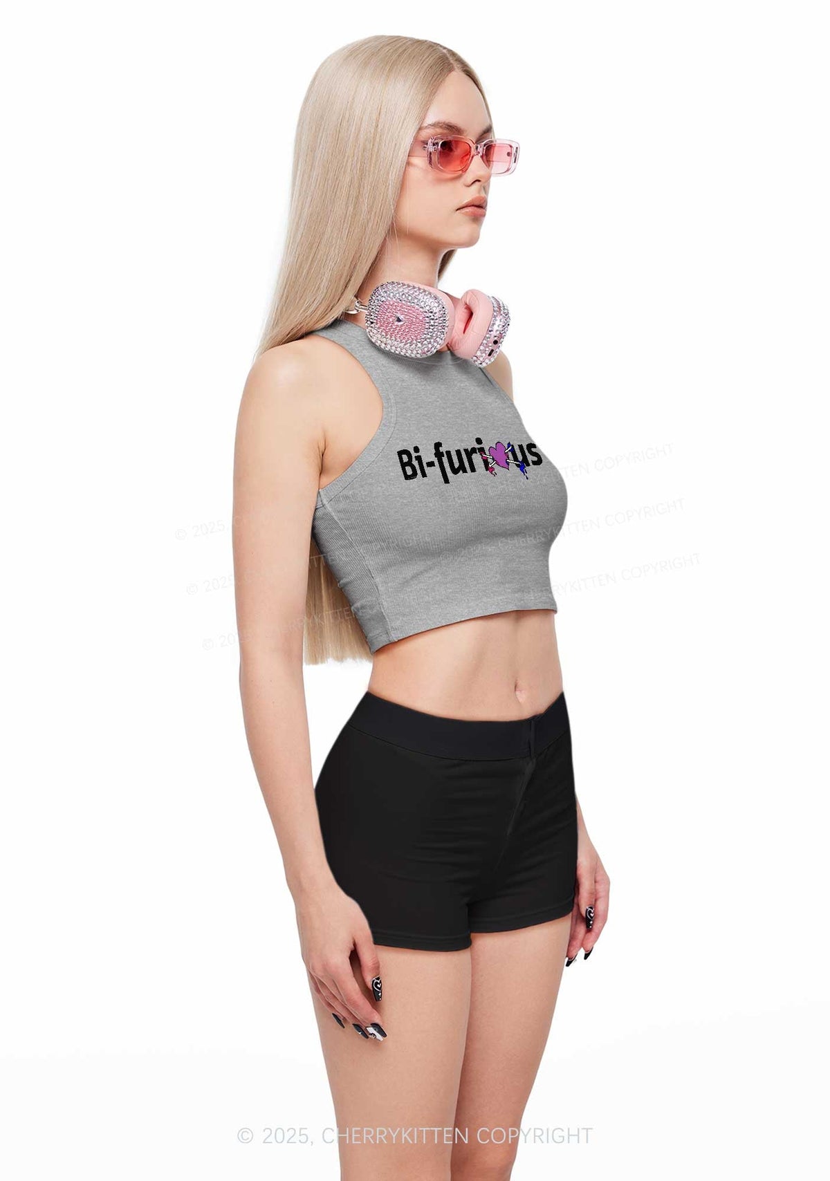 Bifurious Pride Y2K Crop Tank Top Cherrykitten