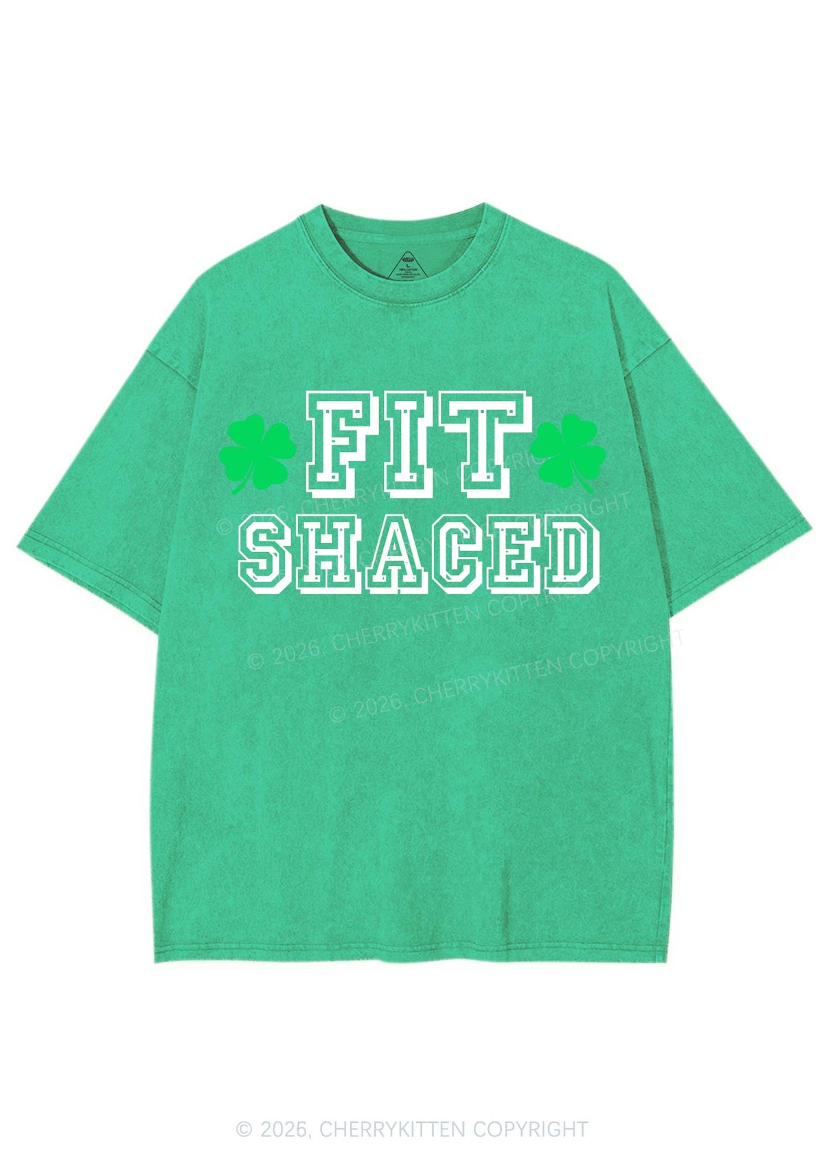 Fit Shaced St Patricks Y2K Shirts Washed Tee Cherrykitten