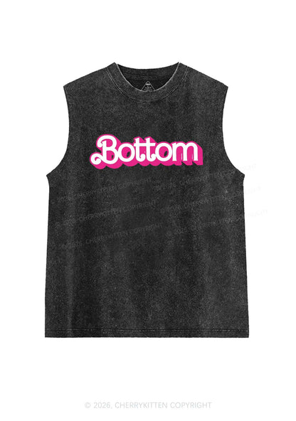 Pink Bottom Pride Y2K Washed Muscle Tank Cherrykitten