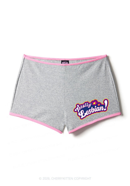 Totally Lesbian Pride Y2K Booty Shorts Cherrykitten