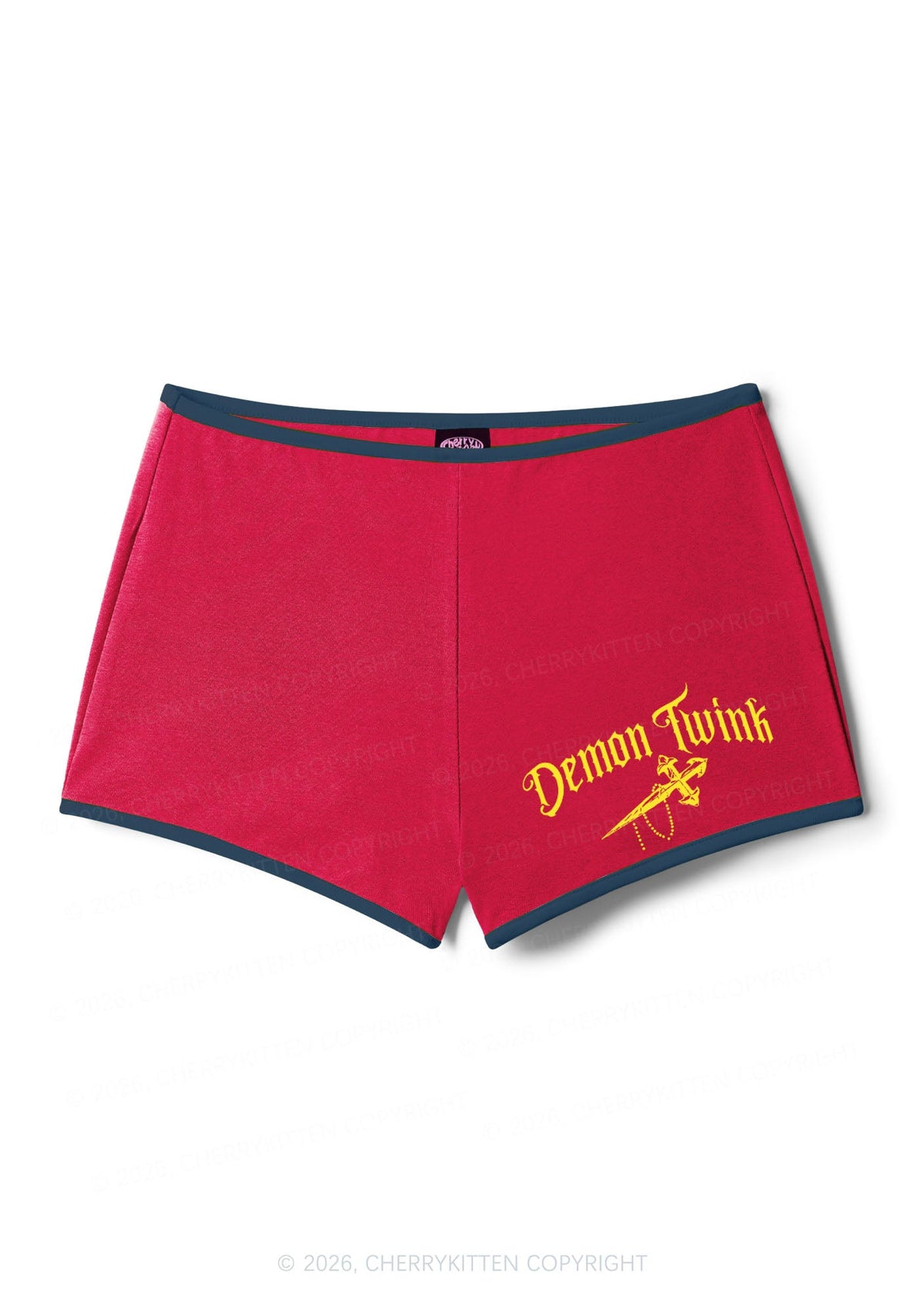 Demon Twink Pride Y2K Booty Shorts Cherrykitten