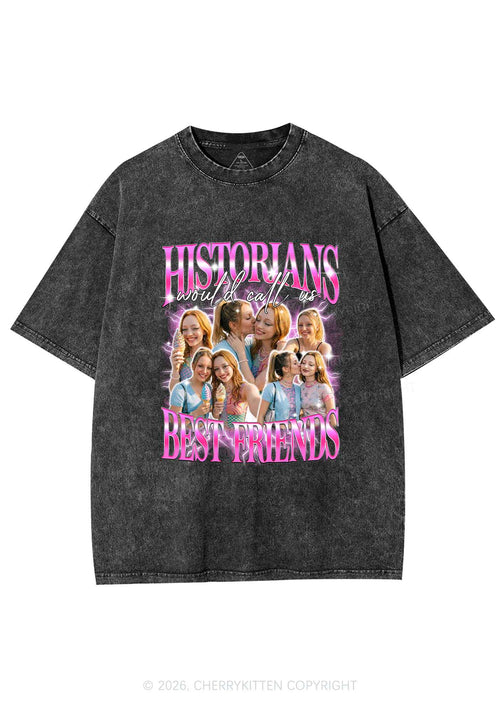 Custom Best Friends Photos Pride Y2K Shirts Washed Tee Cherrykitten